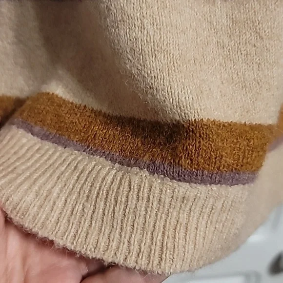 Madewell Westlake Striped Pullover Sweater Womens Small Multi Coziest Yarn Comfy - Picture 10 of 11